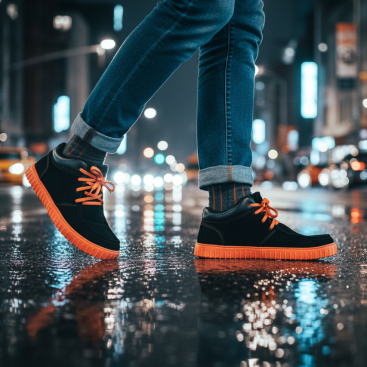 Men's winter barefoot boots  - MONET FLUO SUEDE