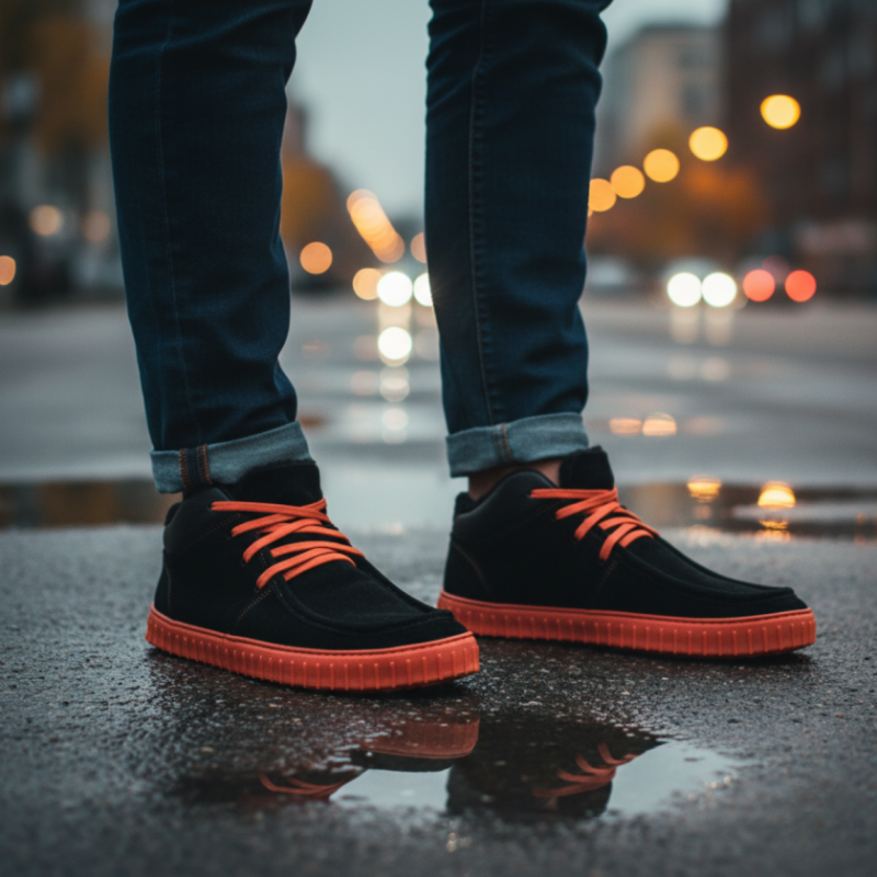 Men's winter barefoot boots  - MONET FLUO SUEDE