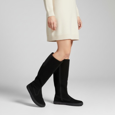 Damskie zimowe kozaki barefoot - DAKOTA BLACK