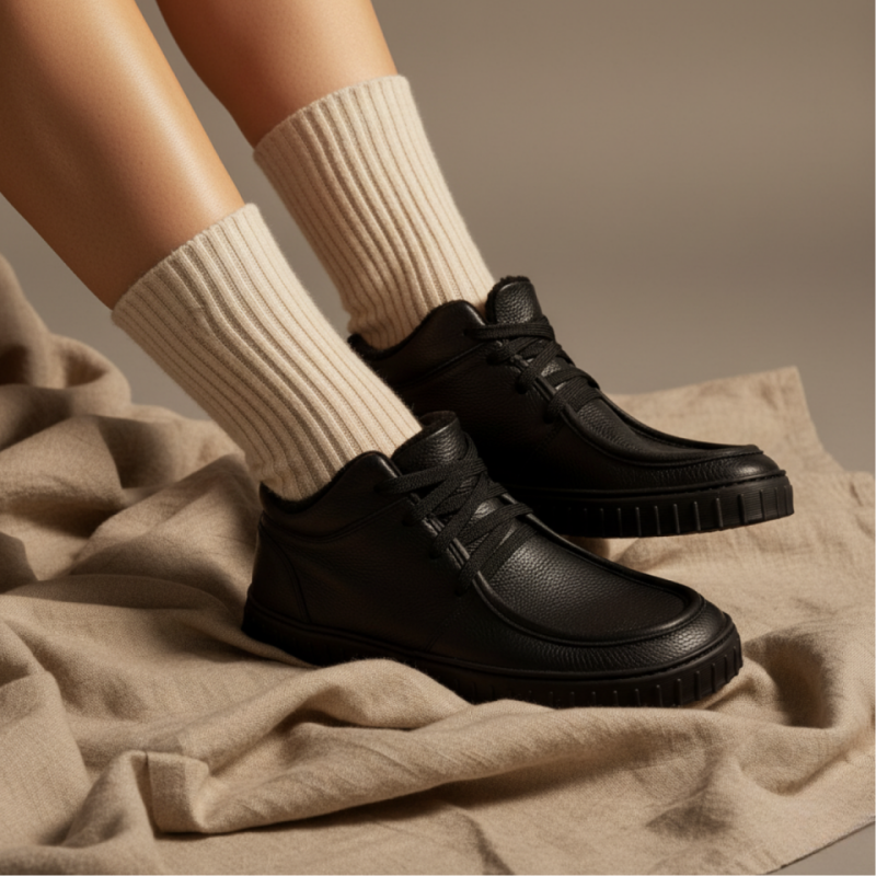 Women's winter barefoot boots  - MONET BLACK