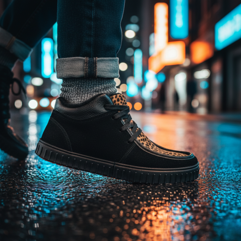 Men's winter barefoot boots  - MONET LEO SUEDE