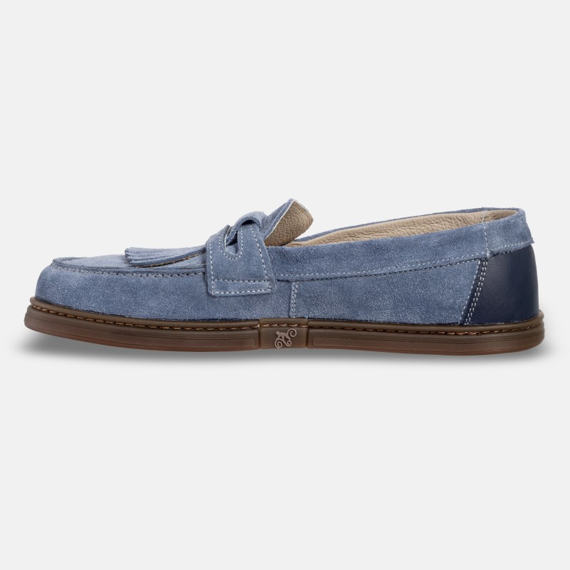 Męskie wsuwane mokasyny barefoot - Pienza Indigo