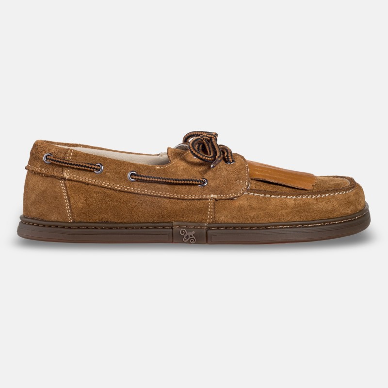 Damskie buty żeglarskie barefoot - Galeon Cognac