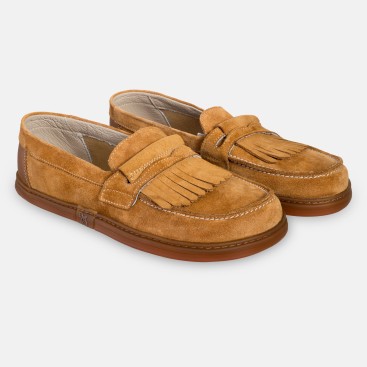 Men's slip-on barefoot loafers - Pienza Carrot