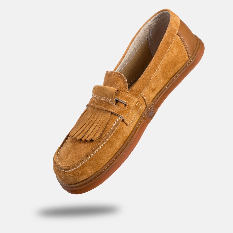 Męskie wsuwane mokasyny barefoot - Pienza Carrot