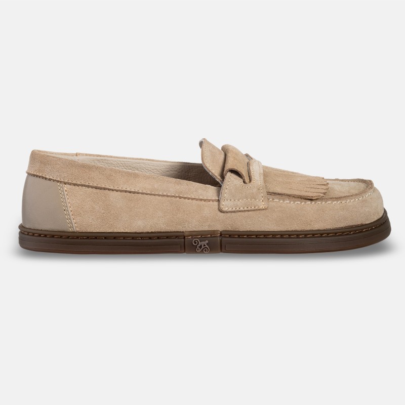 Damskie wsuwane mokasyny barefoot - Pienza Sand