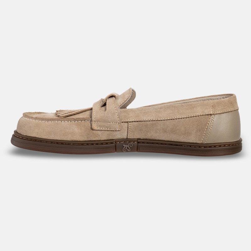 Damskie wsuwane mokasyny barefoot - Pienza Sand
