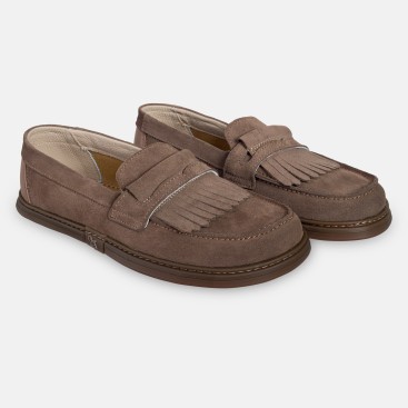 Women's slip-on barefoot loafers - Pienza Taupe