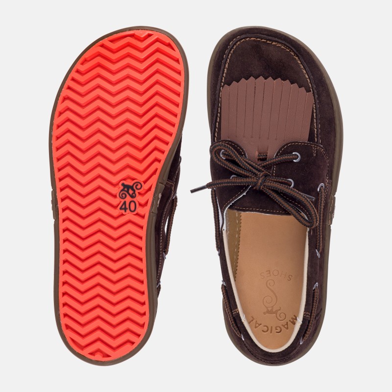 Damskie buty żeglarskie barefoot - Galeon Choco