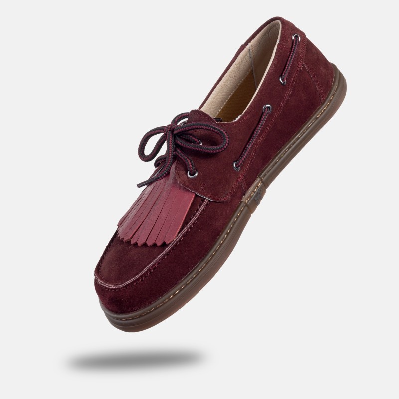 Damskie buty żeglarskie barefoot - Galeon Burgund