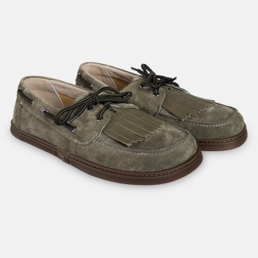 Men's barefoot boat shoes - Galeon Khaki