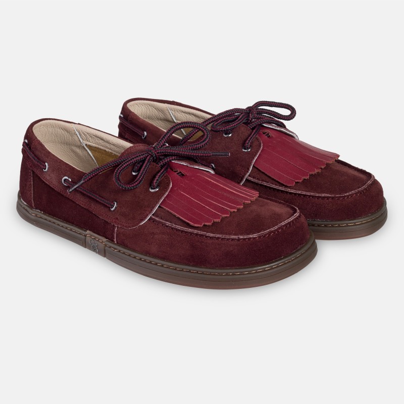 Męskie buty żeglarskie barefoot - Galeon Burgund