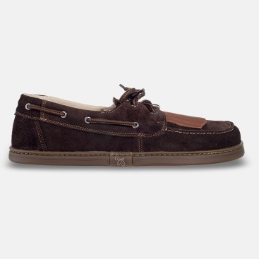 Men's barefoot boat shoes - Galeon Choco