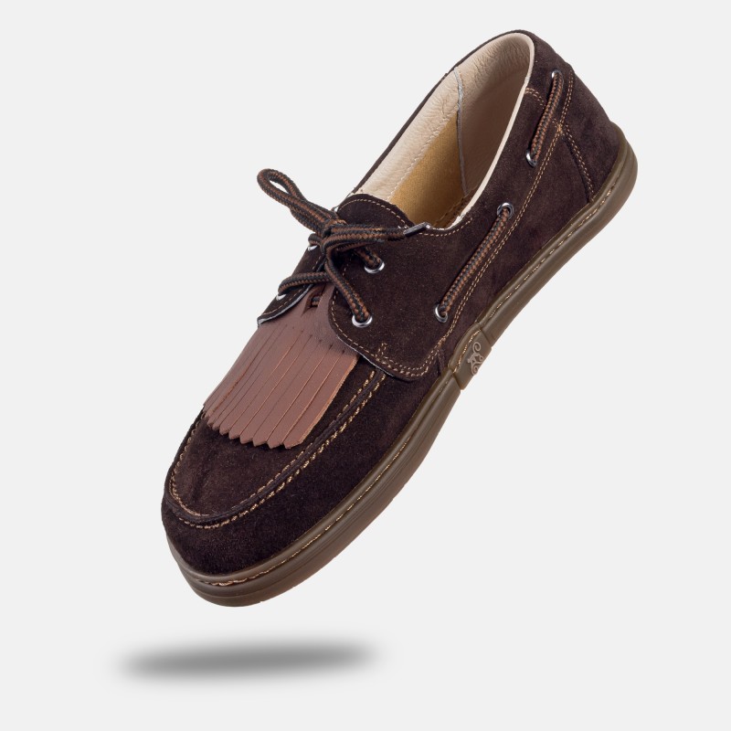 Męskie buty żeglarskie barefoot - Galeon Choco