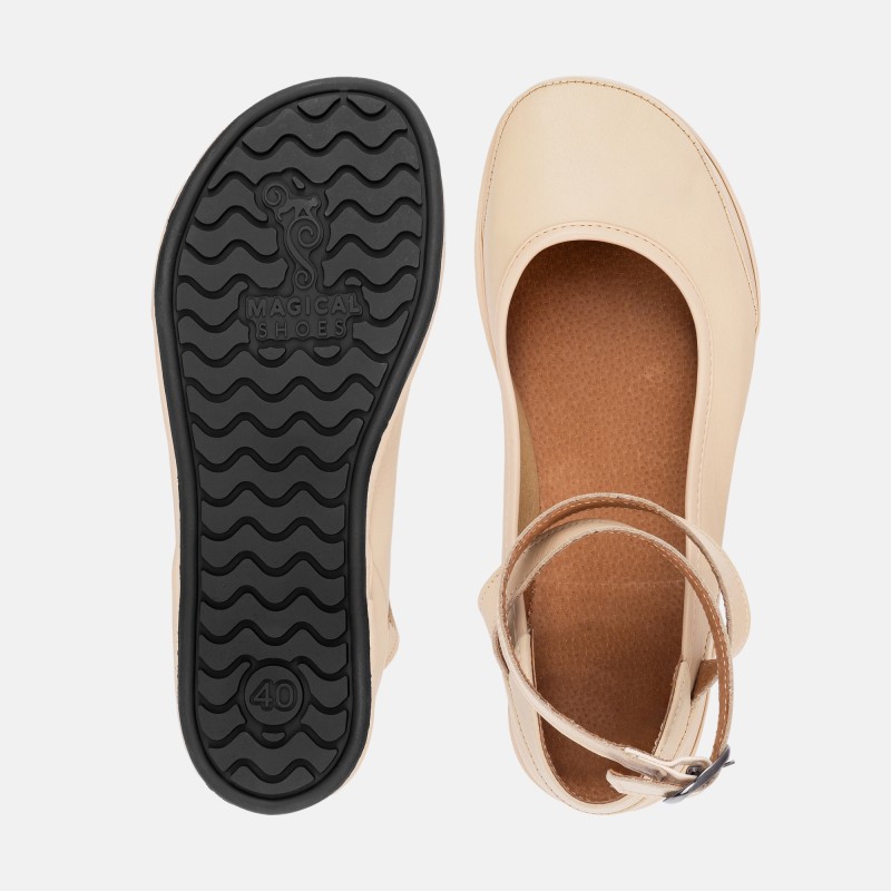 Minimalistické boty Balerina - Anna Beige