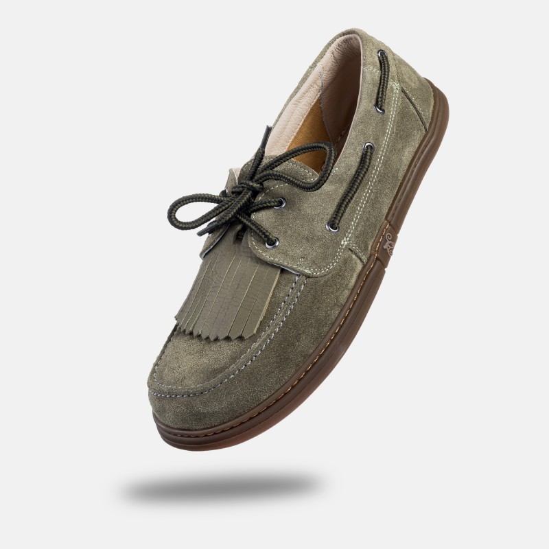 Men's barefoot boat shoes - Galeon Khaki