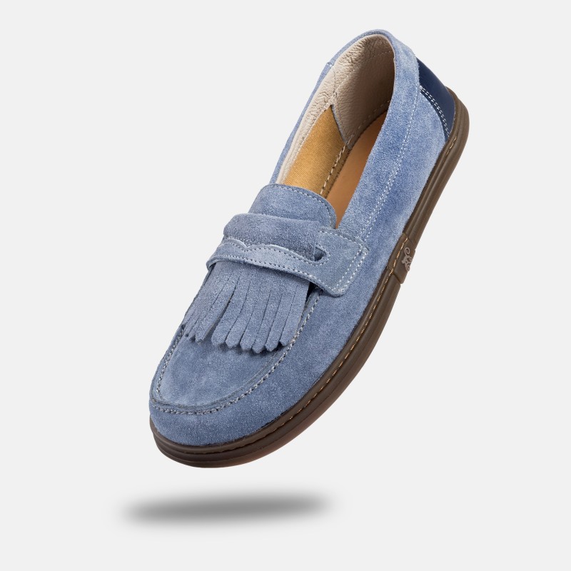 Men's slip-on barefoot loafers - Pienza Indigo