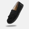 Damskie wsuwane mokasyny barefoot - Pienza Black