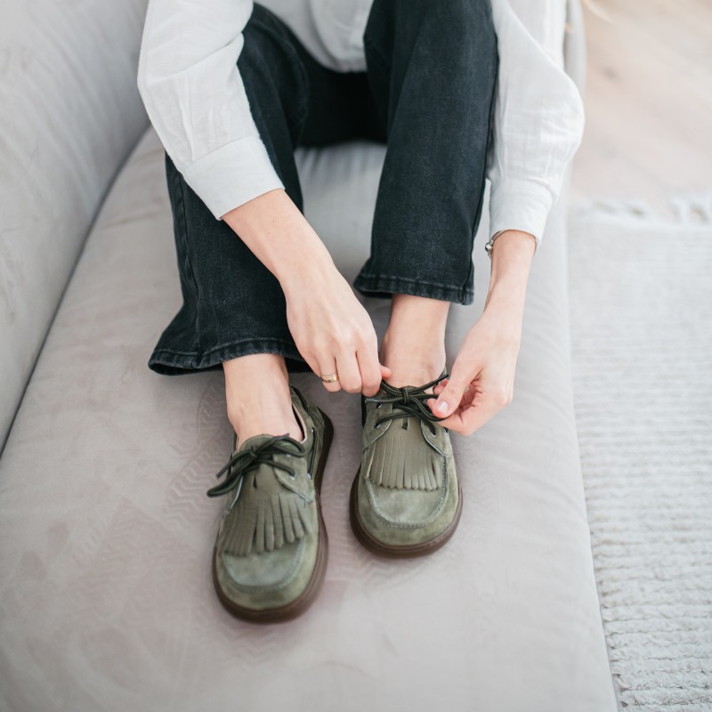Women's barefoot boat shoes - Galeon Khaki