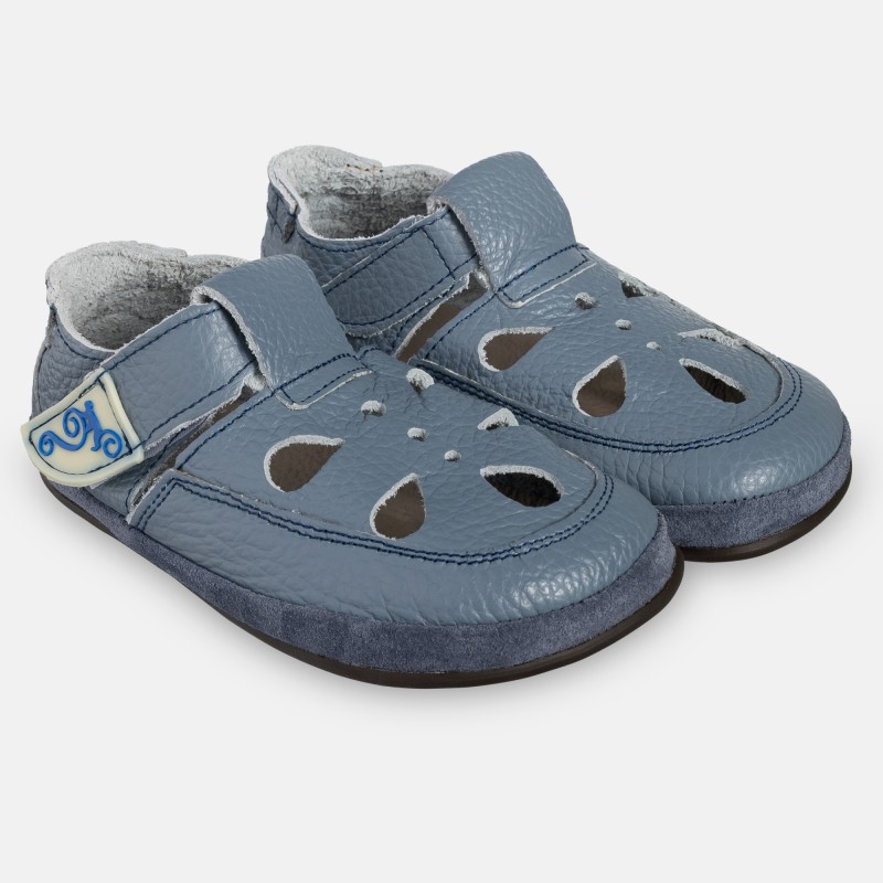 Children's barefoot sandals - COCO 2.0 BABY BLUE