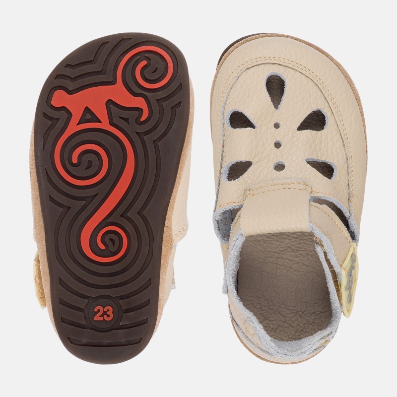Children's barefoot sandals - COCO 2.0 BEIGE