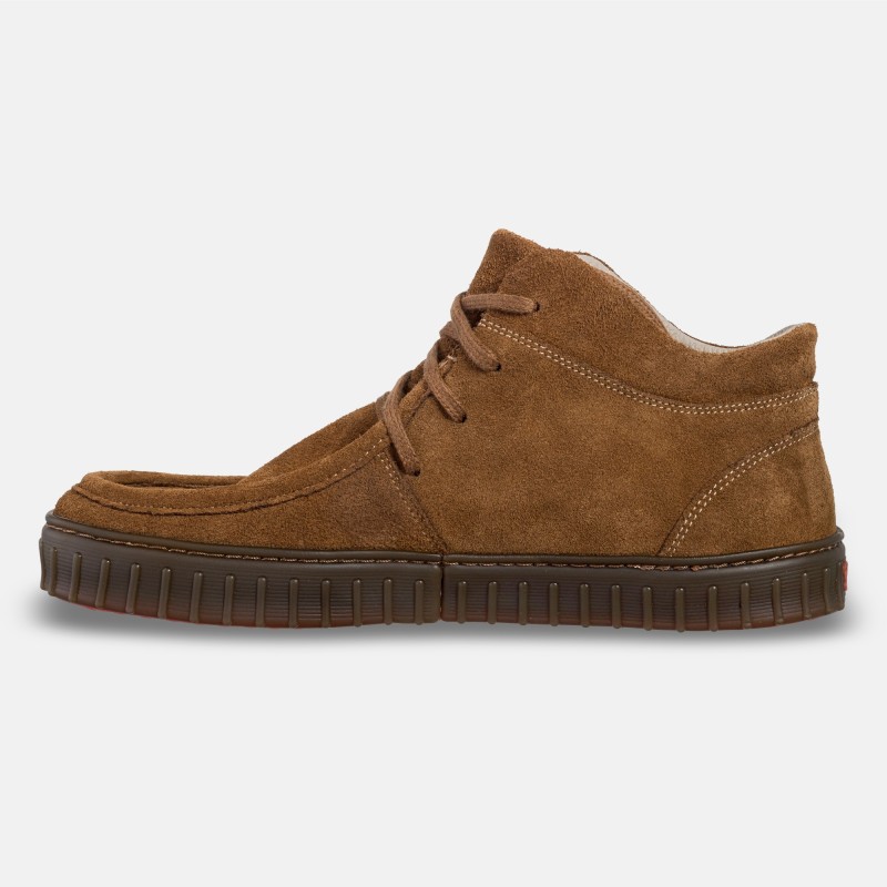 Men's Barefoot Boots - MONET LIGHT - COGNAC SUEDE