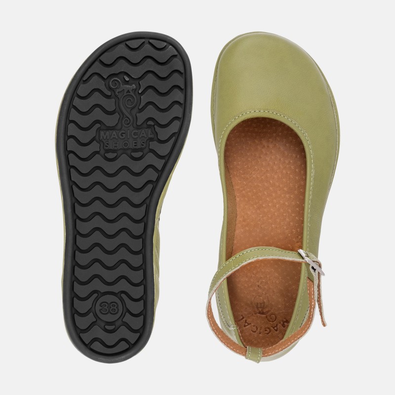 Elegant barefoot shoes for women - ADA OLIVE