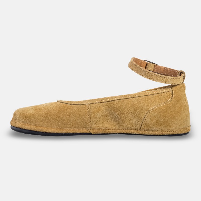 Elegant barefoot shoes for women - ADA BEIGE SUEDE