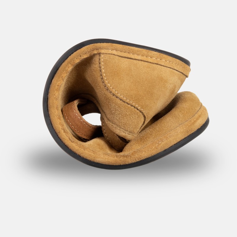 Elegant barefoot shoes for women - ADA BEIGE SUEDE