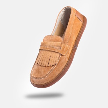 Men's slip-on barefoot loafers - Pienza Carrot