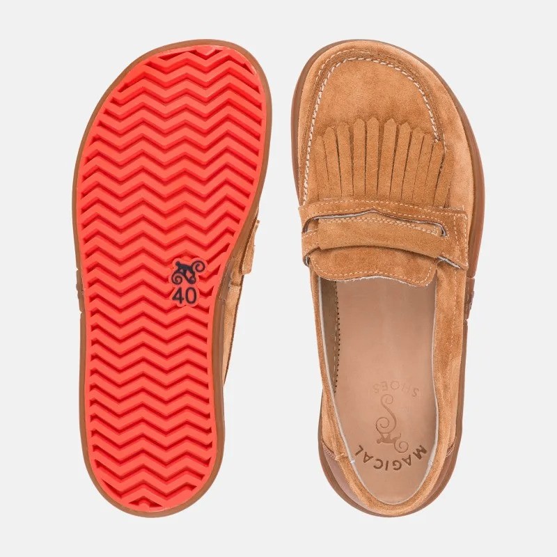 Men's slip-on barefoot loafers - Pienza Carrot