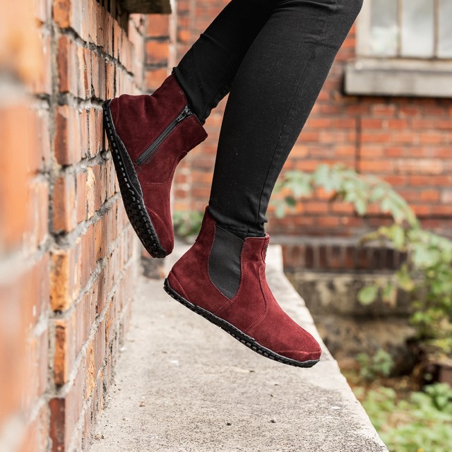 Barfußstiefel für Damen - Lupino Burgundy