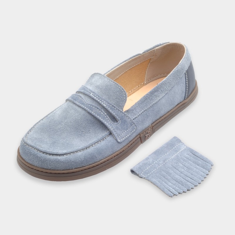 Men's slip-on barefoot loafers - Pienza Indigo