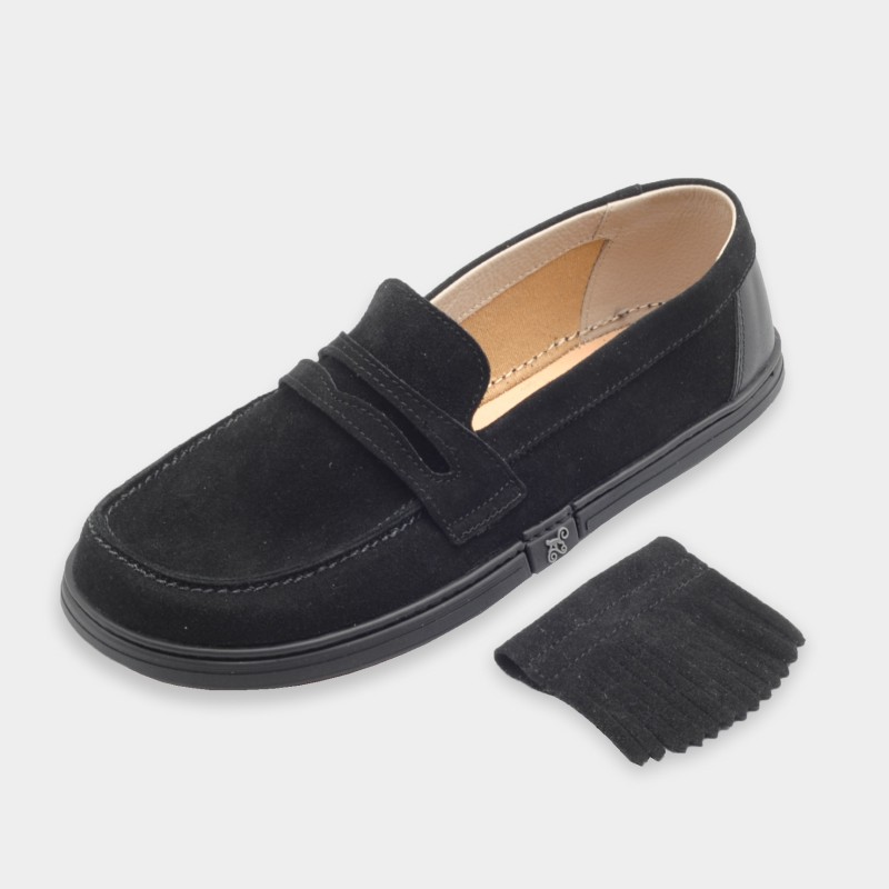 Women's slip-on barefoot loafers - Pienza Black
