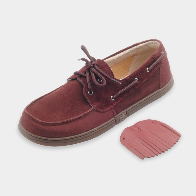 Men's barefoot boat shoes - Galeon Burgund