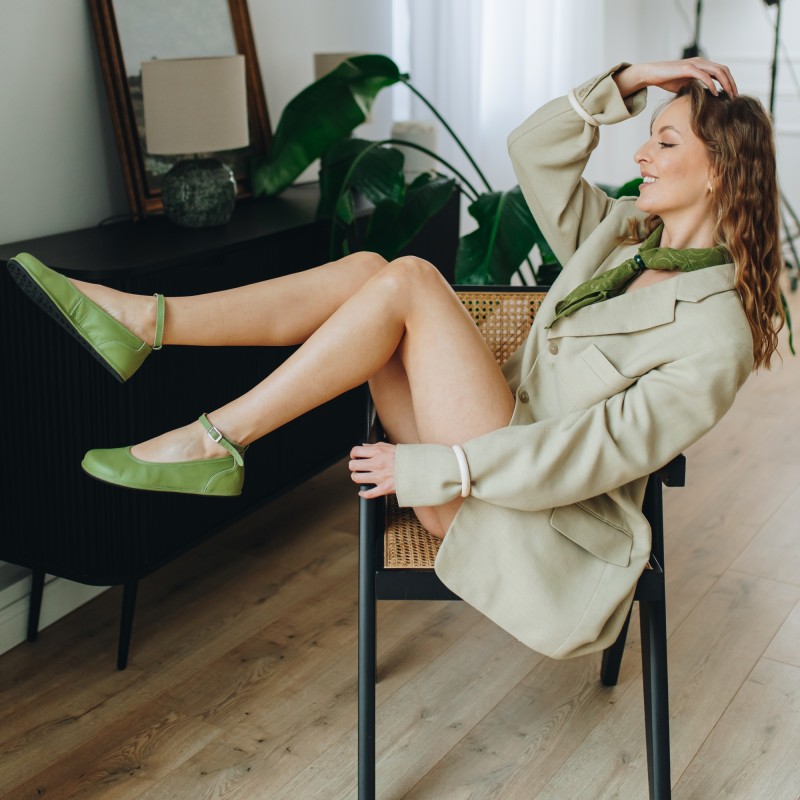 Elegant barefoot shoes for women - ADA OLIVE