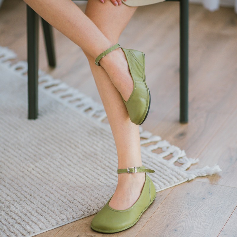 Elegant barefoot shoes for women - ADA OLIVE