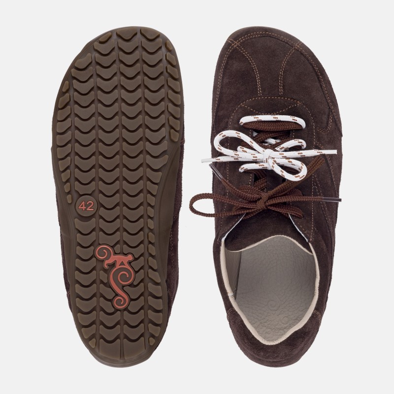 Dámské barefoot tenisky- LEGEND - BROWN SUEDE