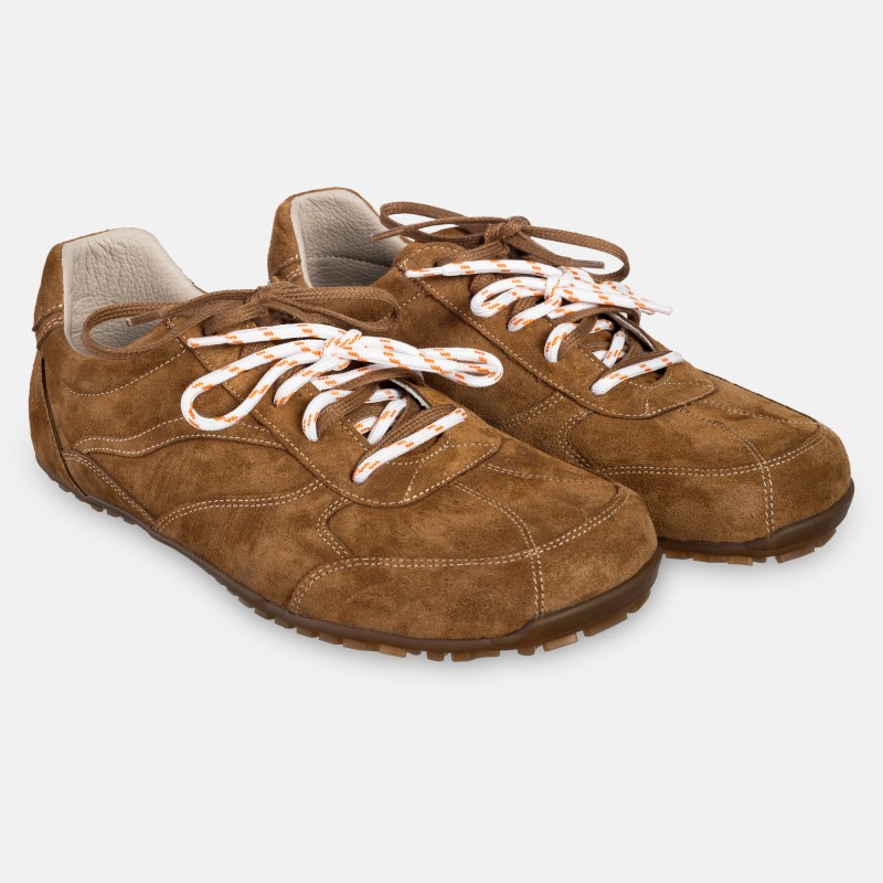 Dámské barefoot tenisky- LEGEND - COGNAC SUEDE