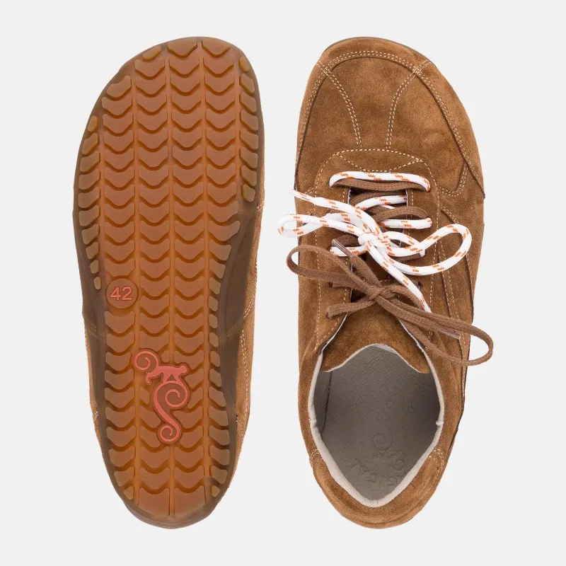 Pánské barefoot tenisky- LEGEND - COGNAC SUEDE