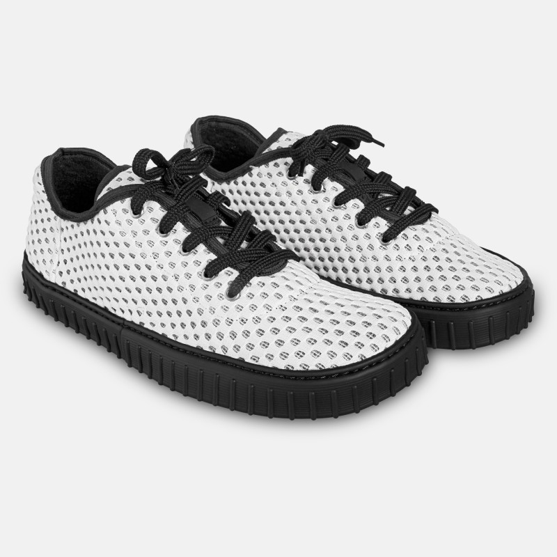 Pánské síťované barefoot tenisky - EVANS WHITE