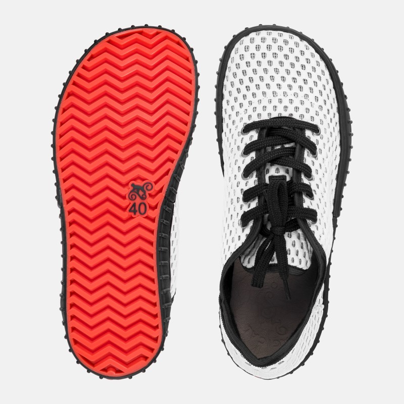 Pánské síťované barefoot tenisky - EVANS WHITE