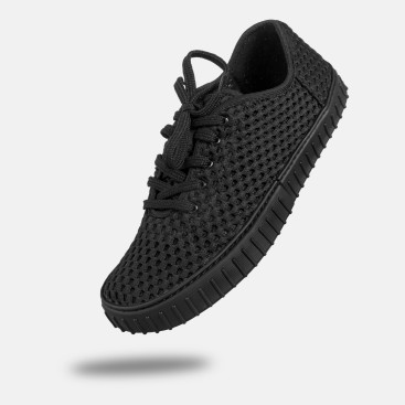 Pánské síťované barefoot tenisky - EVANS BLACK