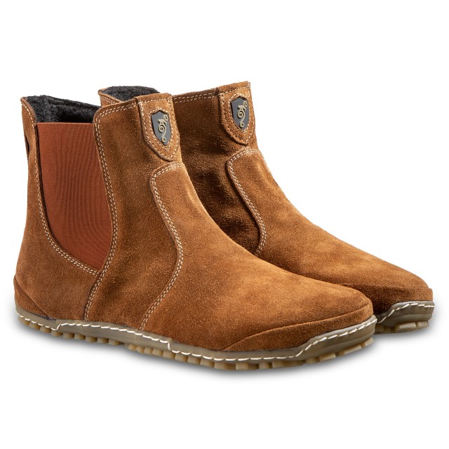 Men's Barefoot Chelsea Boots - Lupino Cognac