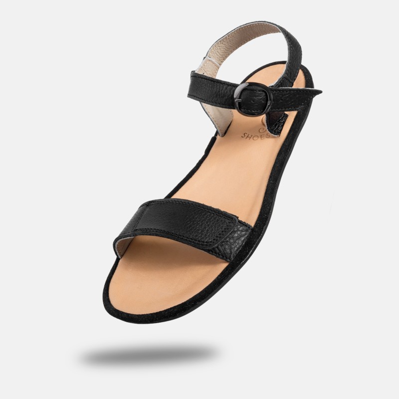 Dámské barefoot sandály z kůže - SUNNY BLACK