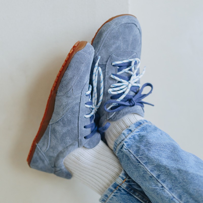 Dámské barefoot tenisky- LEGEND - INDIGO SUEDE