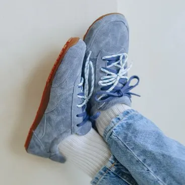 Dámské barefoot tenisky- LEGEND - INDIGO SUEDE