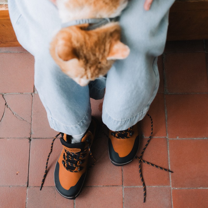 Botas de montaña barefoot para mujer - LOGAN ORANGE