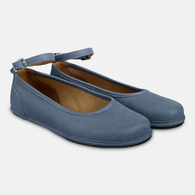 Elegantes zapatos barefoot para mujer - ADA BLUE