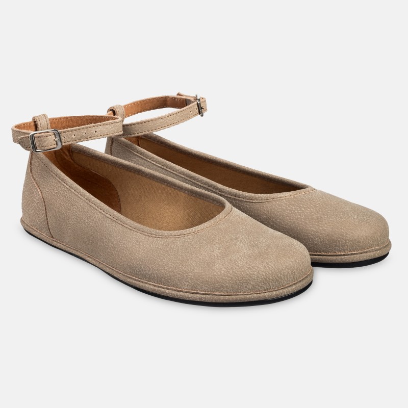 Elegantes zapatos barefoot para mujer - ADA CAPPUCINO